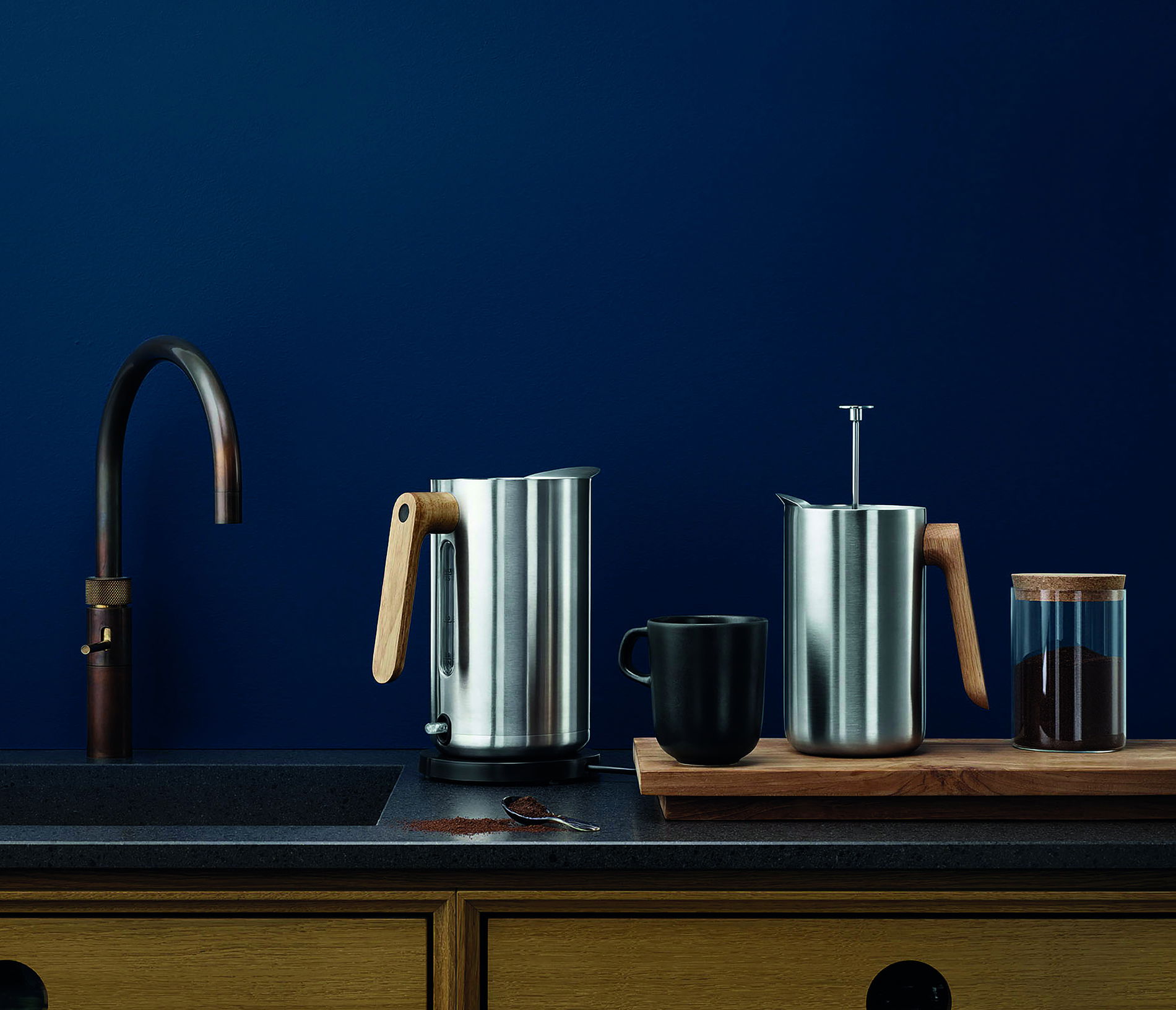 EVA SOLO Nordic Kitchen 1,5 l - bezdrátová elektrická konvice z nerezové oceli