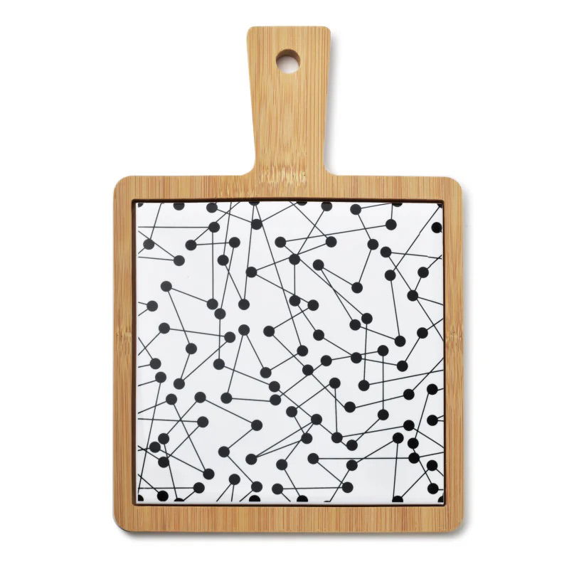 COOKINI MODERN KITCHEN bambusová doska na syr a občerstvenie 17 x 17 cm