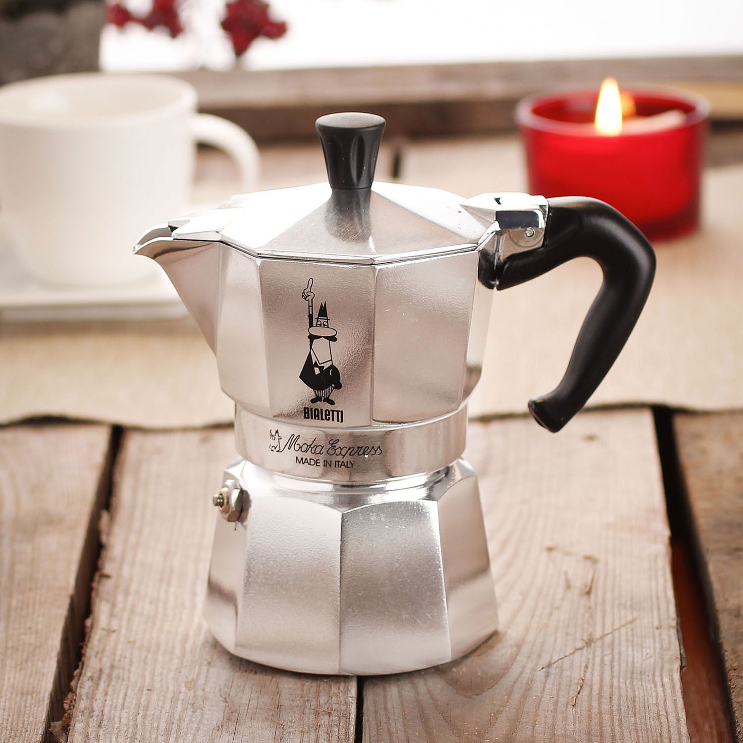 BIALETTI Moka Express na 3 filiżanki espresso (3 tz) - zestaw włoska kawiarka aluminiowa ciśnieniowa z kawą Perfetto Moka Classico 250g