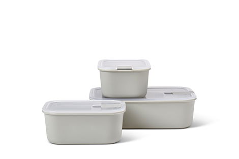 MEPAL EasyClip Nordic White 3 szt. - zestaw pojemników na żywność