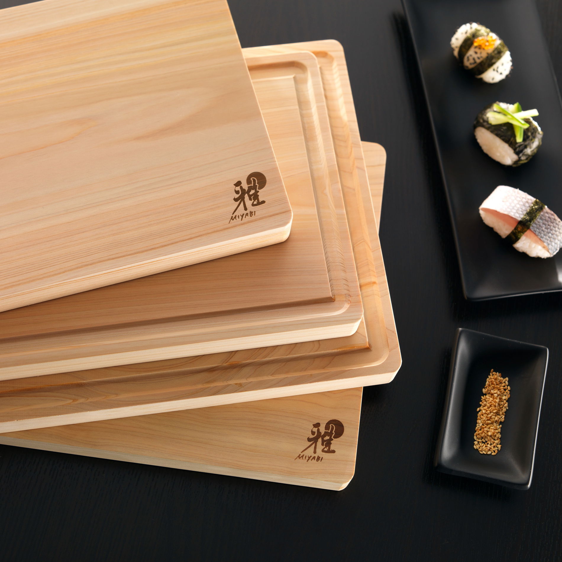 MIYABI Hinoki 40 x 25 cm - deska do krojenia drewniana