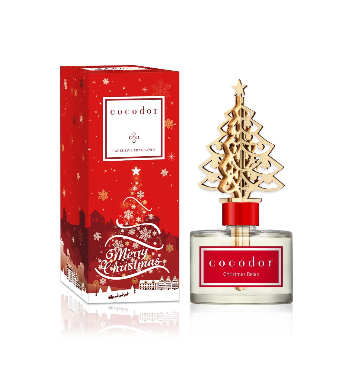 Skleněný aroma difuzér COCODOR XMAS TREE CHRISTMAS RELAX 200 ml