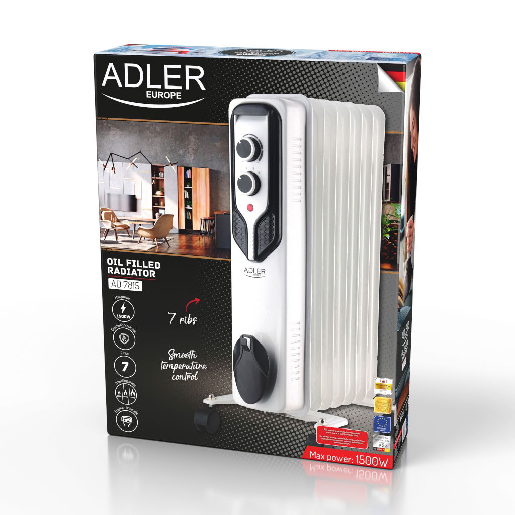 ADLER AD 7815 2500 W - elektrický olejový radiátor