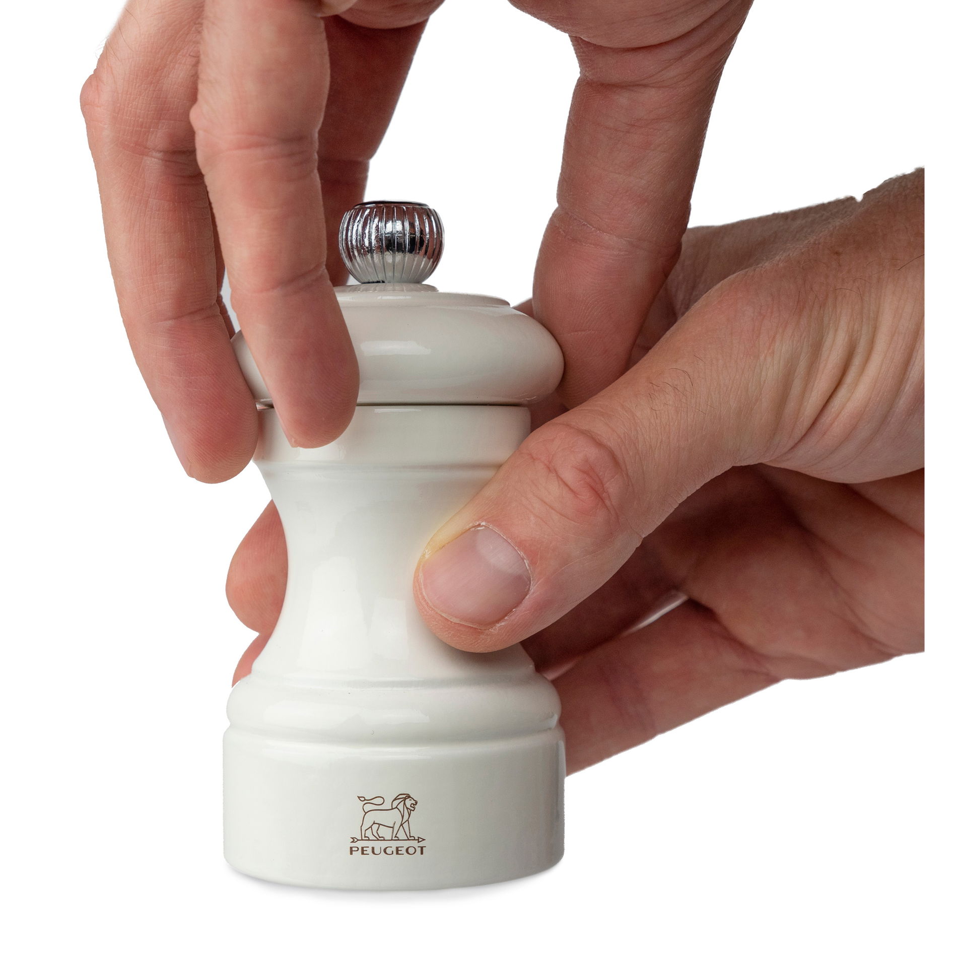 PEUGEOT Bistrorama Ivory Lacquer 10 cm krémový - dřevěný ruční mlýnek na sůl