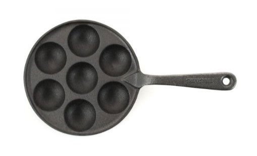 SKEPPSHULT ORIGINAL 21 cm - litinový lívanečník se 7 důlky na indukci