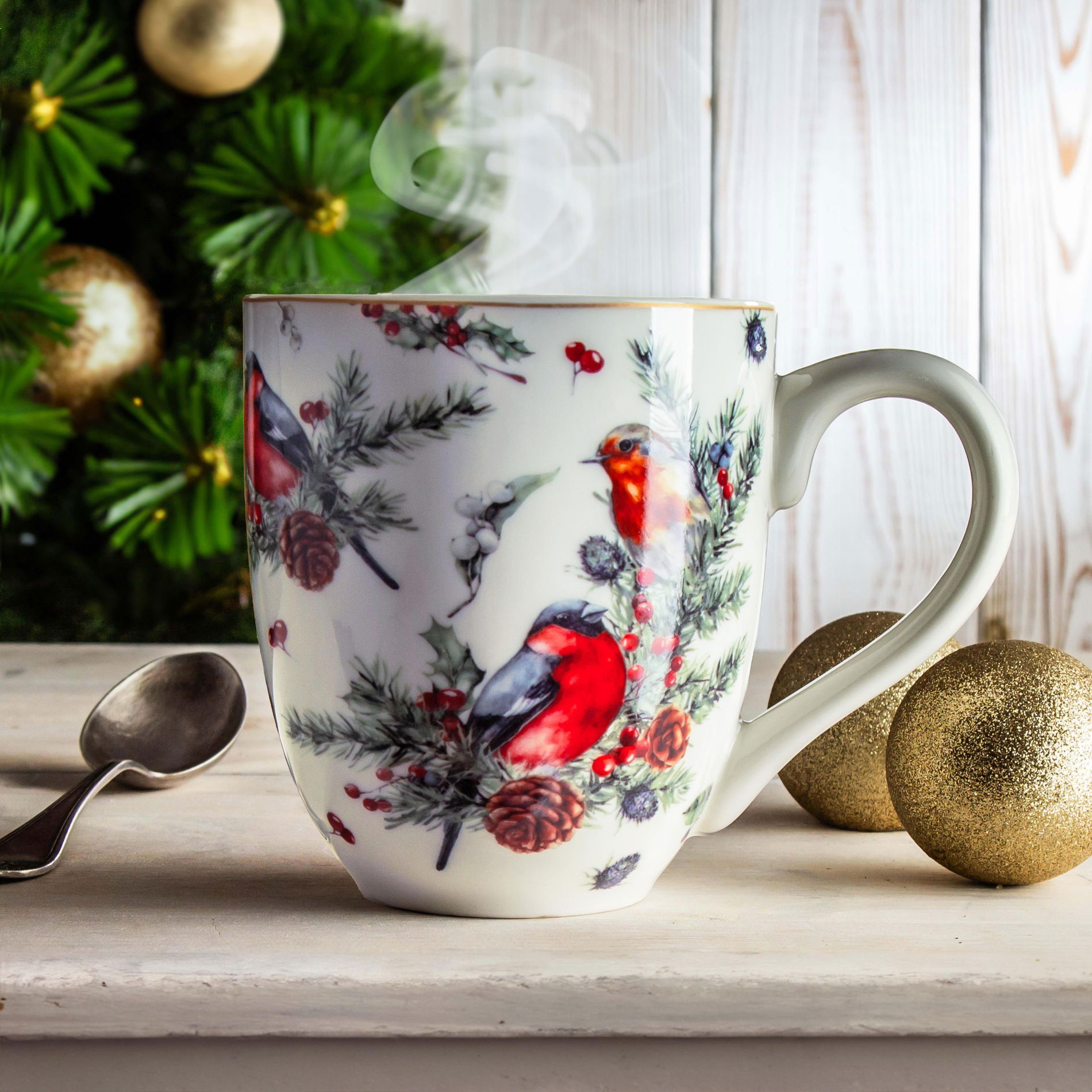 Vianočný hrnček DUO CHRISTMAS BIRDS 1000 ml