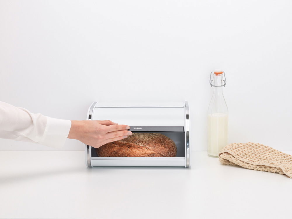 BRABANTIA Roll Top bílý - chlebník z nerezové oceli