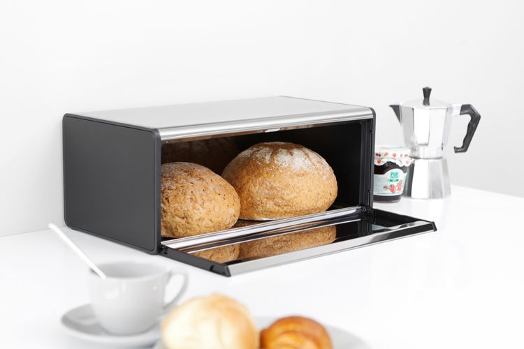 BRABANTIA Fall Front strieborný - chlebník z nehrdzavejúcej ocele