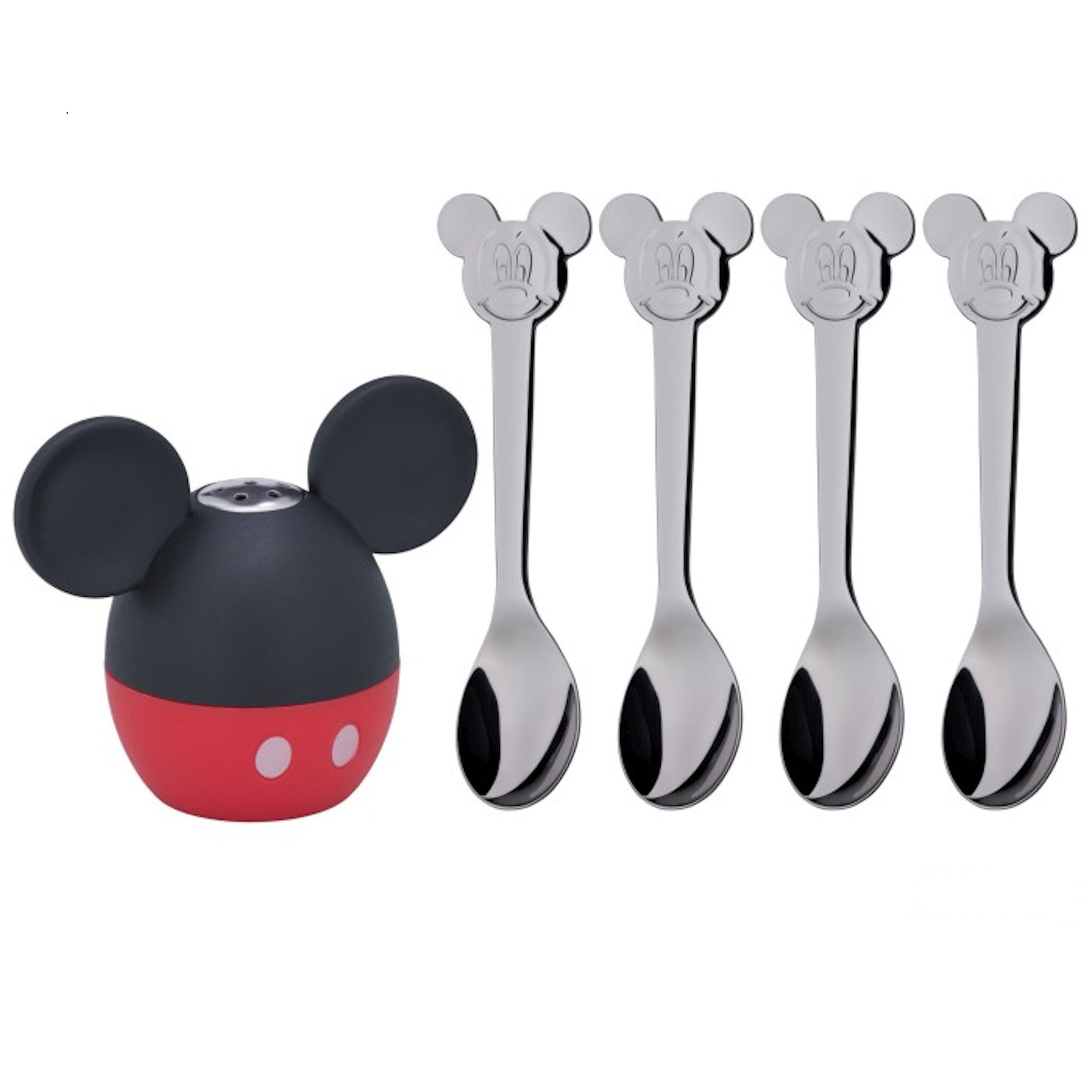 WMF Mickey mouse 5 dílů – nerezové, dětské lžičky se slánkou