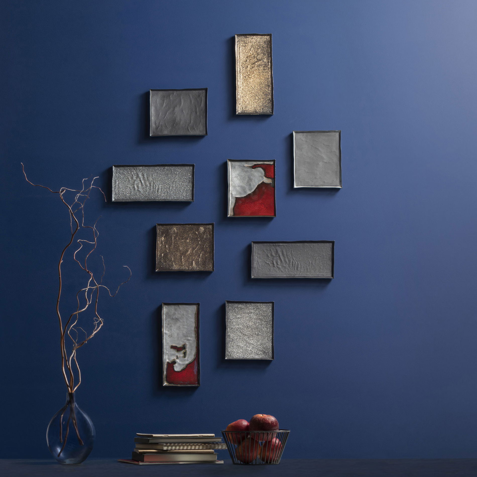 REVOL Solstice Cosmos Gold 30 x 13,5 - półmisek porcelanowy