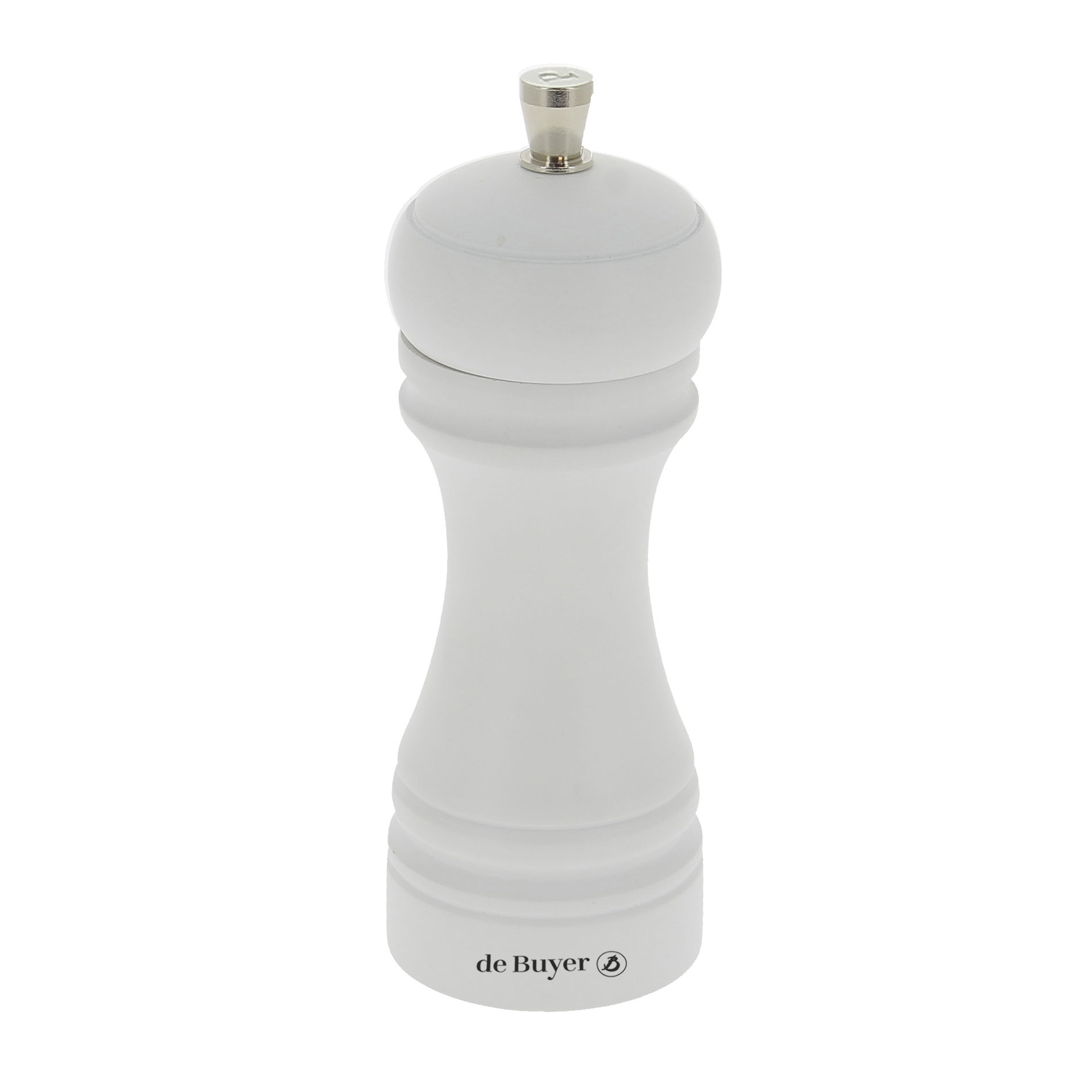 DE BUYER Java 14 cm biały - młynek do pieprzu drewniany ręczny