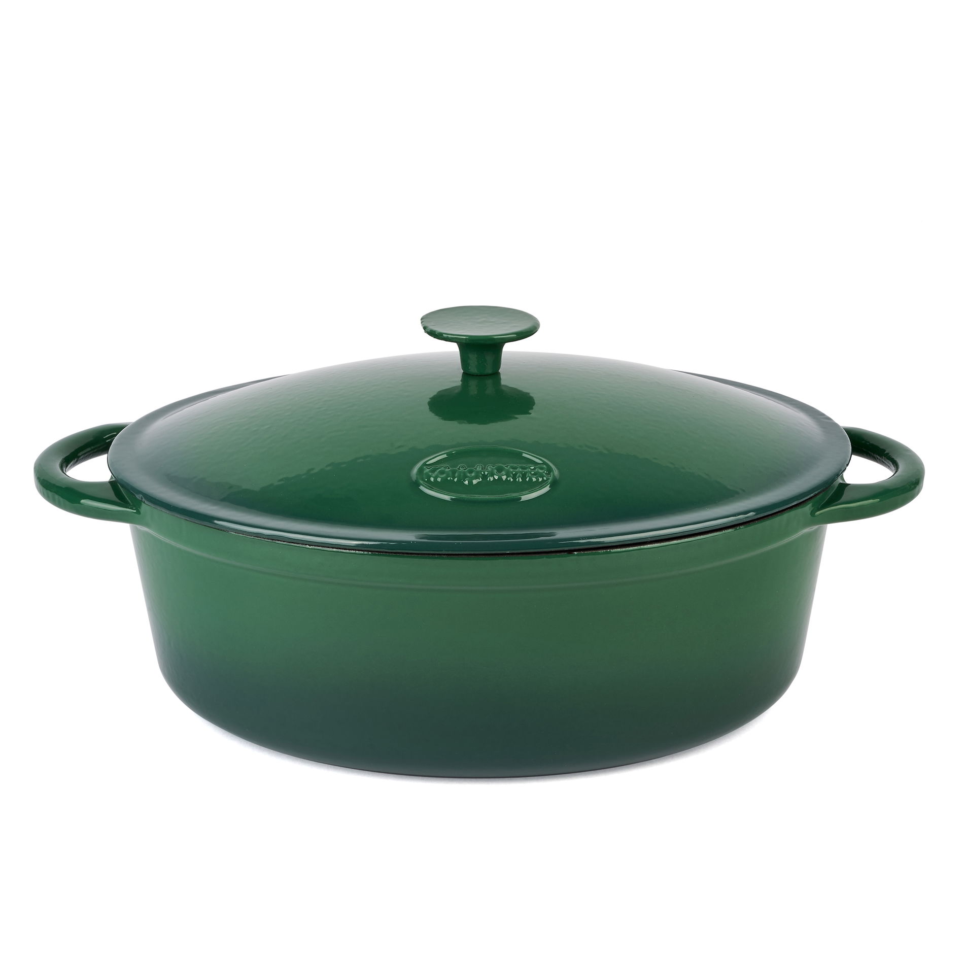 Litinový pekáč s pokličkou KONIGHOFFER OVAL zelený 6,4 l