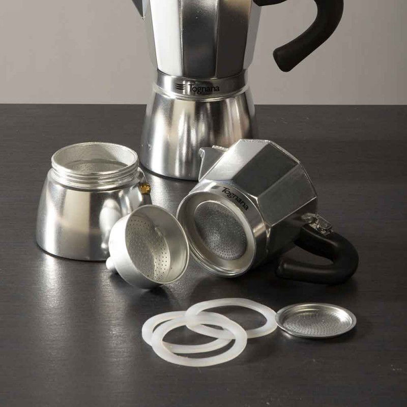 TOGNANA na 3 šálky espresso 3 ks. - tesnenia na moka konvičku silikónové so sitkom