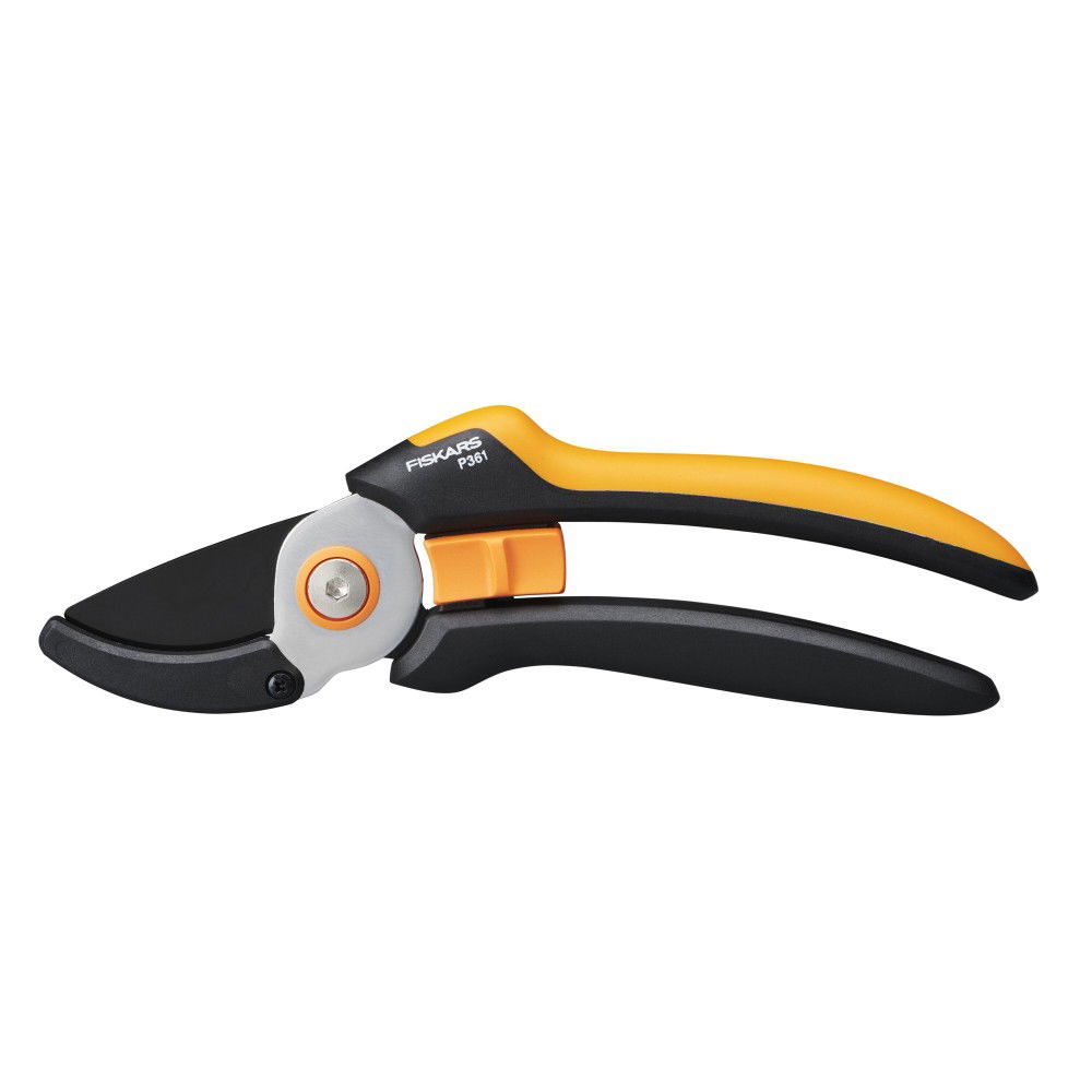 FISKARS Solid Pruner P361 čierny - záhradné kovadlinové oceľové nožnice