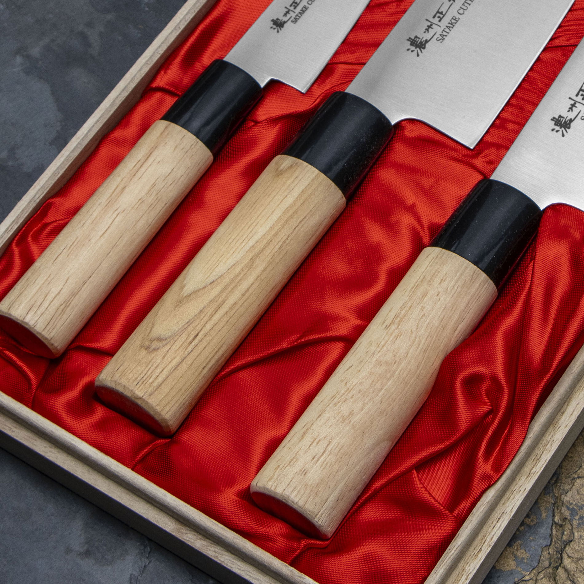 SATAKE Cutlery Mfg Misaki 3 szt. - zestaw noży japońskich ze stali nierdzewnej