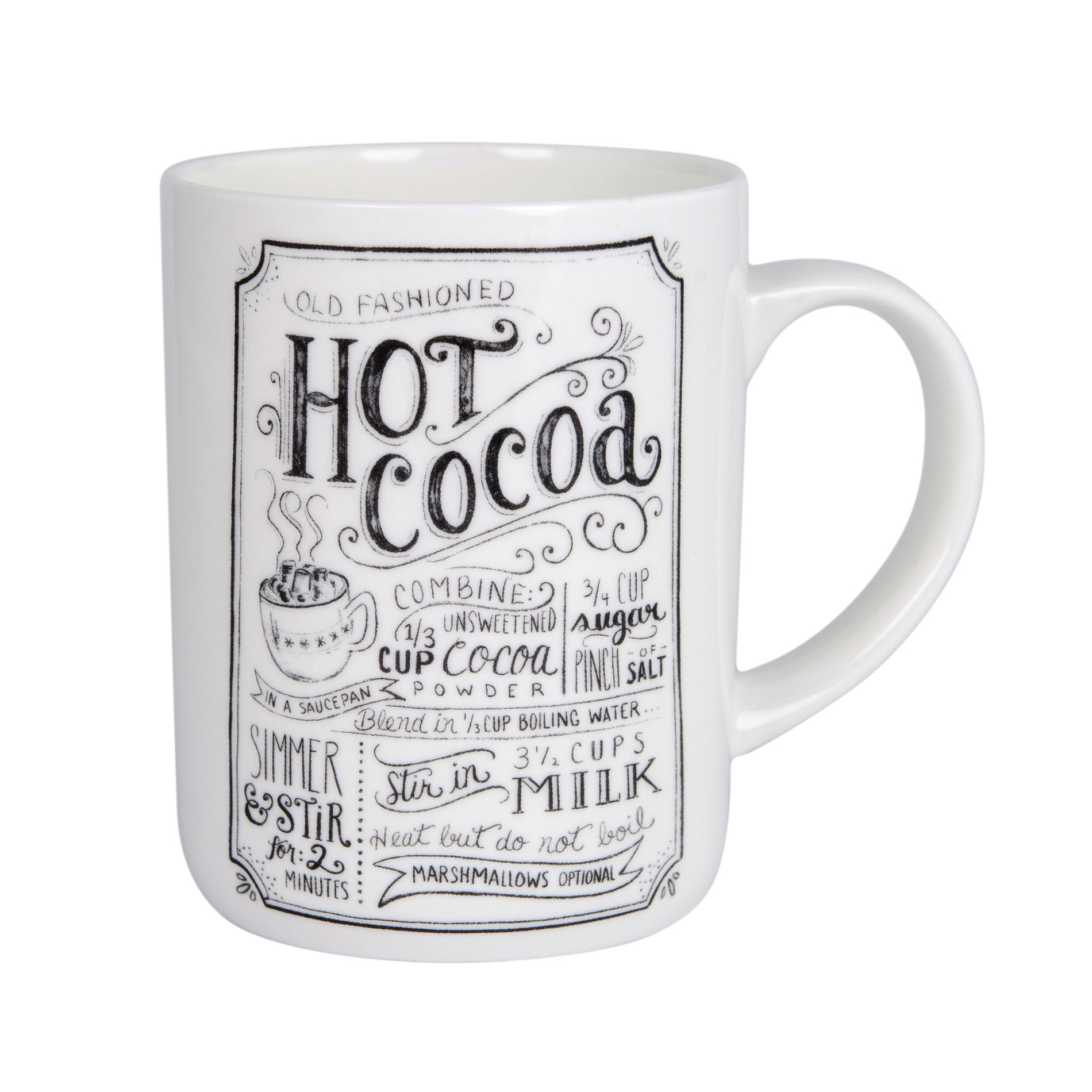 Porcelánový hrnek ASHDENE COCOA bílý 370 ml