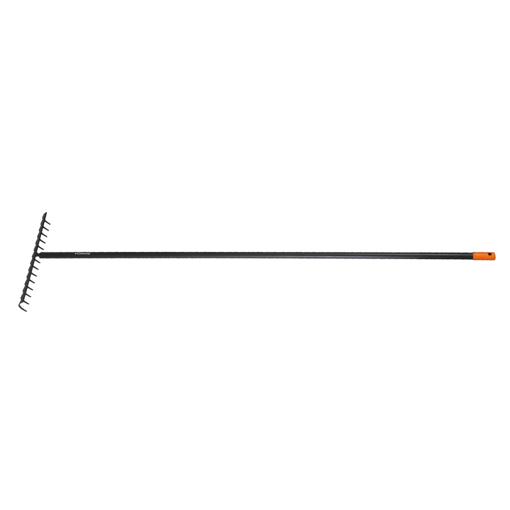 FISKARS Solid Soil Rake čierne - hrable 14-zubé pre pôdu oceľové s rukoväťou