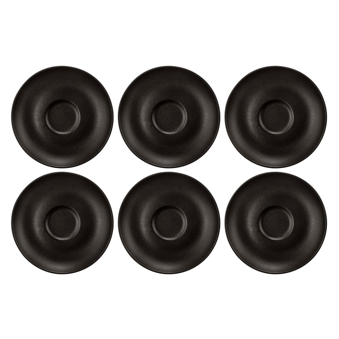 SELTMANN WEIDEN LIBERTY VELVET BLACK 6 ks 12 cm - sada podšálků z porcelánu, černá