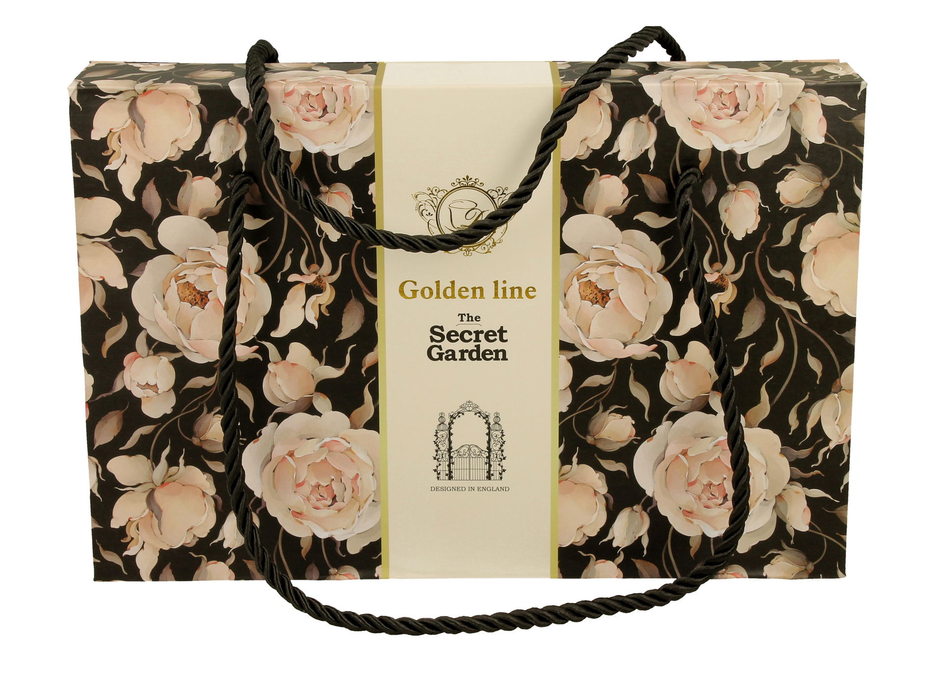 Porcelánové espresso šálky s tanierikmi DUO THE SECRET GARDEN ENGLISH ROSES 90 ml 2 ks.