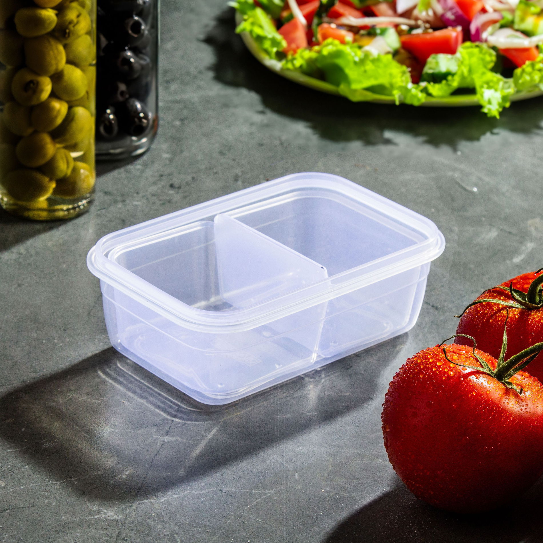Pojemnik na żywność plastikowy z pokrywką FLORINA FRESH BOX 0,4 l