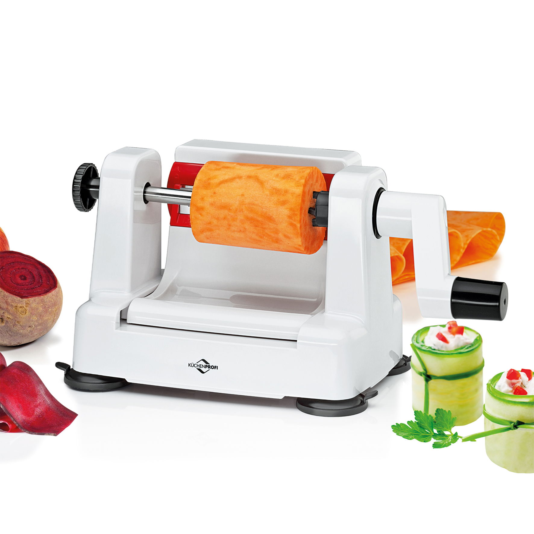 KUCHENPROFI Compact white - ruční plastový kráječ plátků zeleniny
