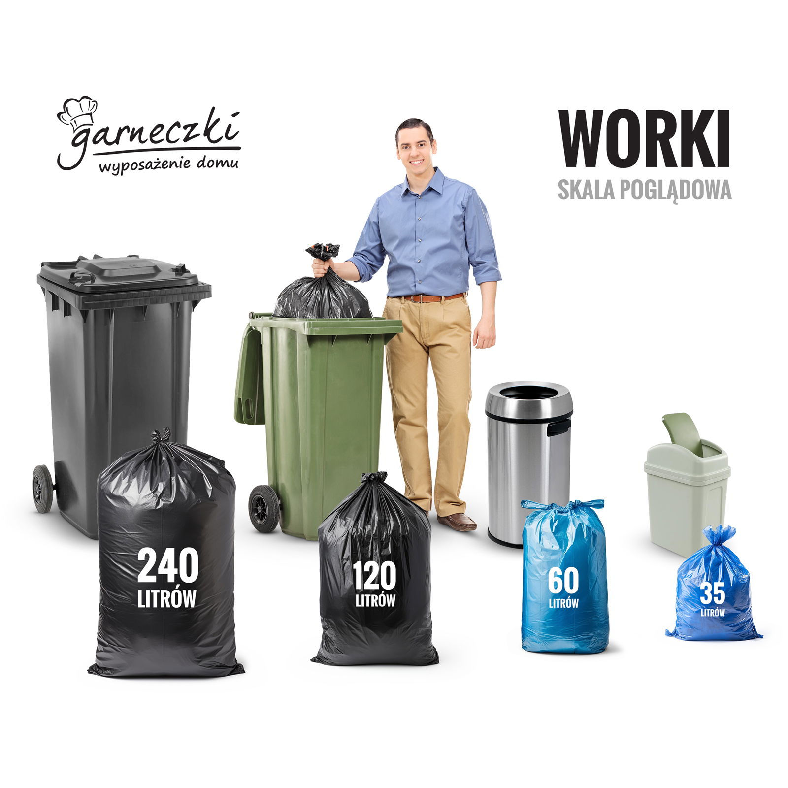 FORTE+ biologicky rozložitelné pytle na odpadky 20 l 20 ks.