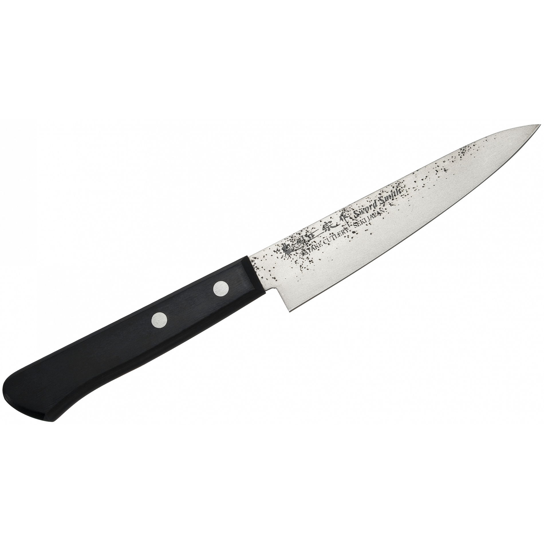 Univerzálny nôž z uhlíkovej ocele SATAKE NASHIJI BLACK ČIERNY 12 cm