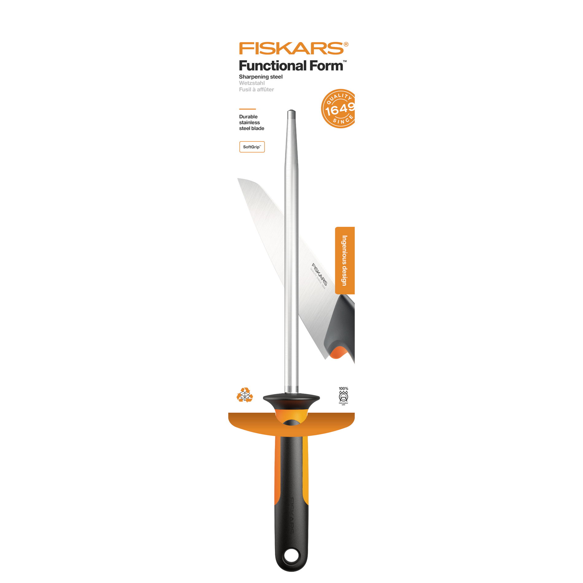 FISKARS Functional Form 20 cm – nerezová brousek na nože (ostřič)