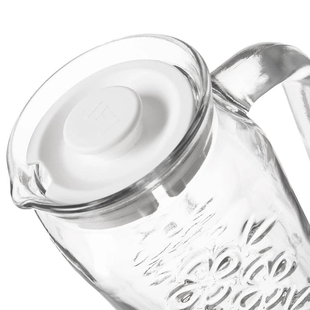 Sklenený džbán na vodu a nápoje s pokrievkou 1,2 l