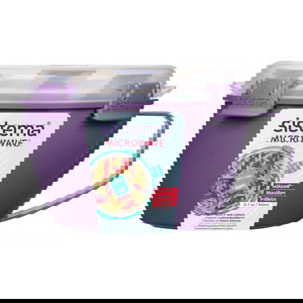 SISTEMA Microwave Noodle 0,94 l fioletowy - lunch box / pojemnik do mikrofali