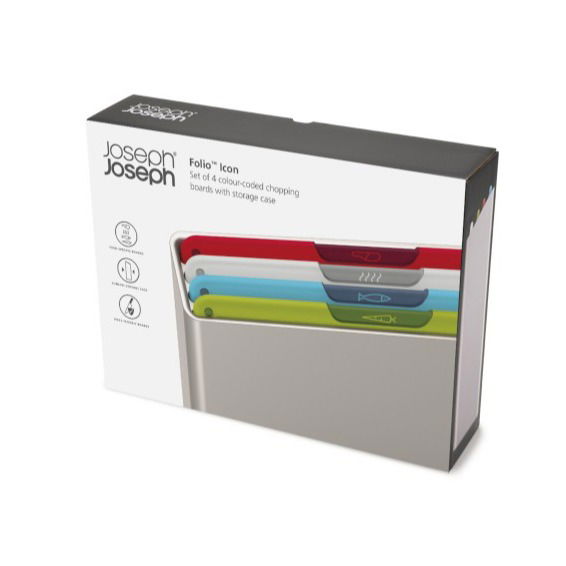 JOSEPH JOSEPH Folio 4 ks - prkénka na krájení se stojanem
