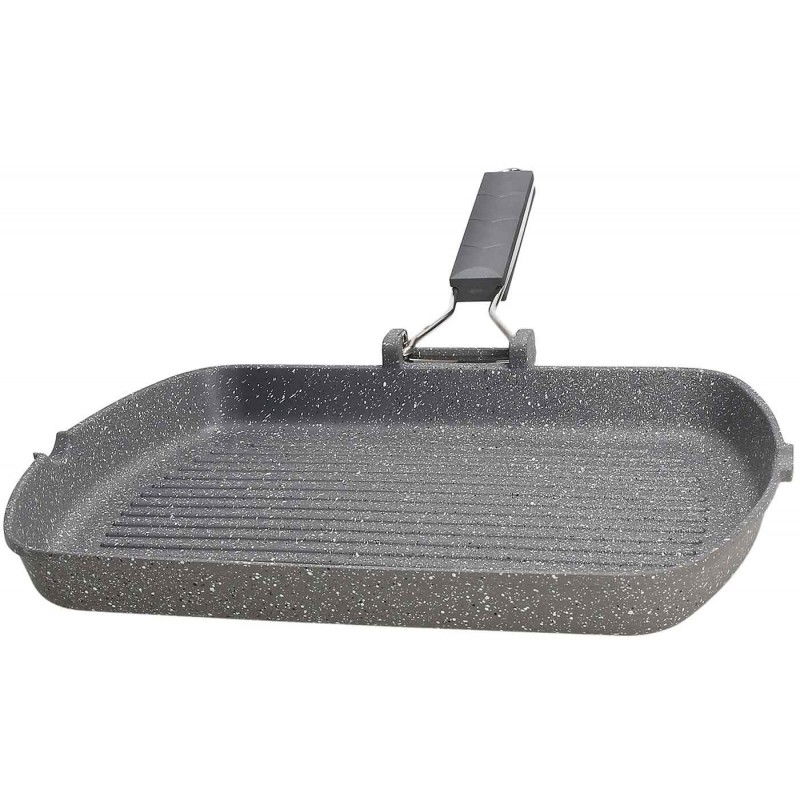 TOGNANA PureRoq 34 x 24 cm - nepřilnavá grilovací pánev s skládací rukojetí