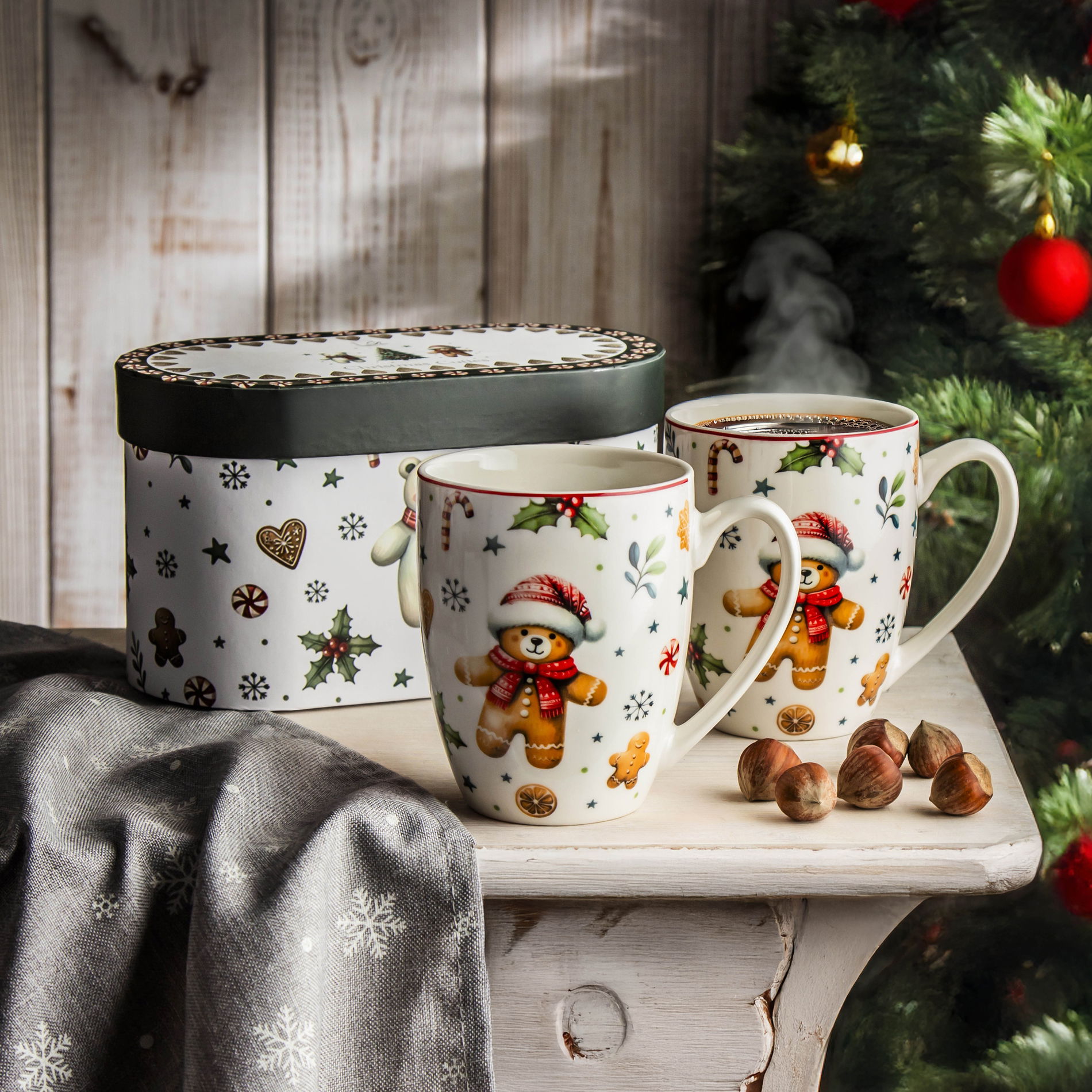DUO CHRISTMAS CUTIES Vianočné porcelánové hrnčeky 350 ml 2 ks.