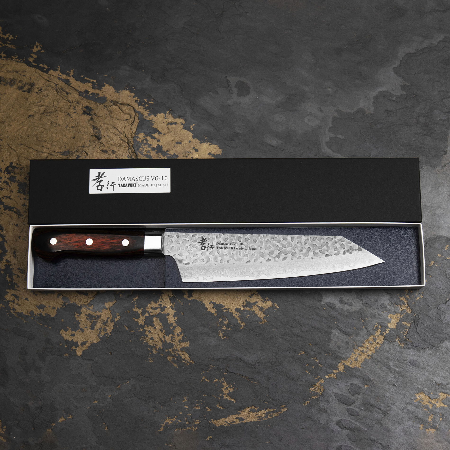 SAKAI TAKAYUKI Hammered 19 cm - japonský kuchařský nůž z damascénské oceli