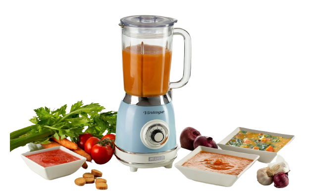 ARIETE Vintage 09 583/05 1000 W niebieski - blender kuchenny kielichowy szklany