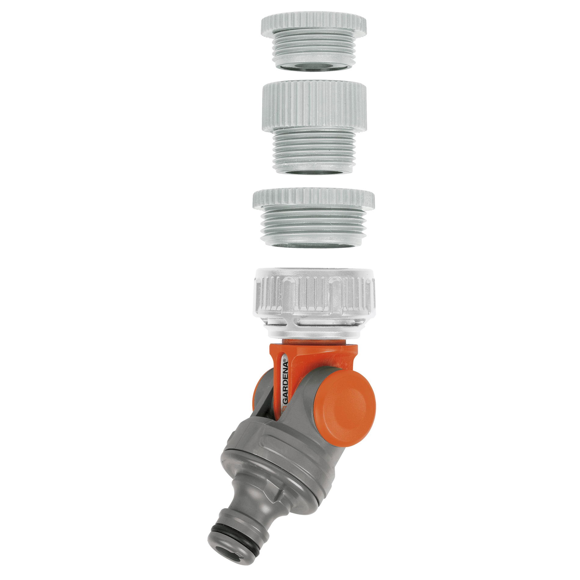 GARDENA Original System Uhlový kohútikový konektor 21; 23; 26,5; 33,3 mm - uhlová kohútiková prípojka