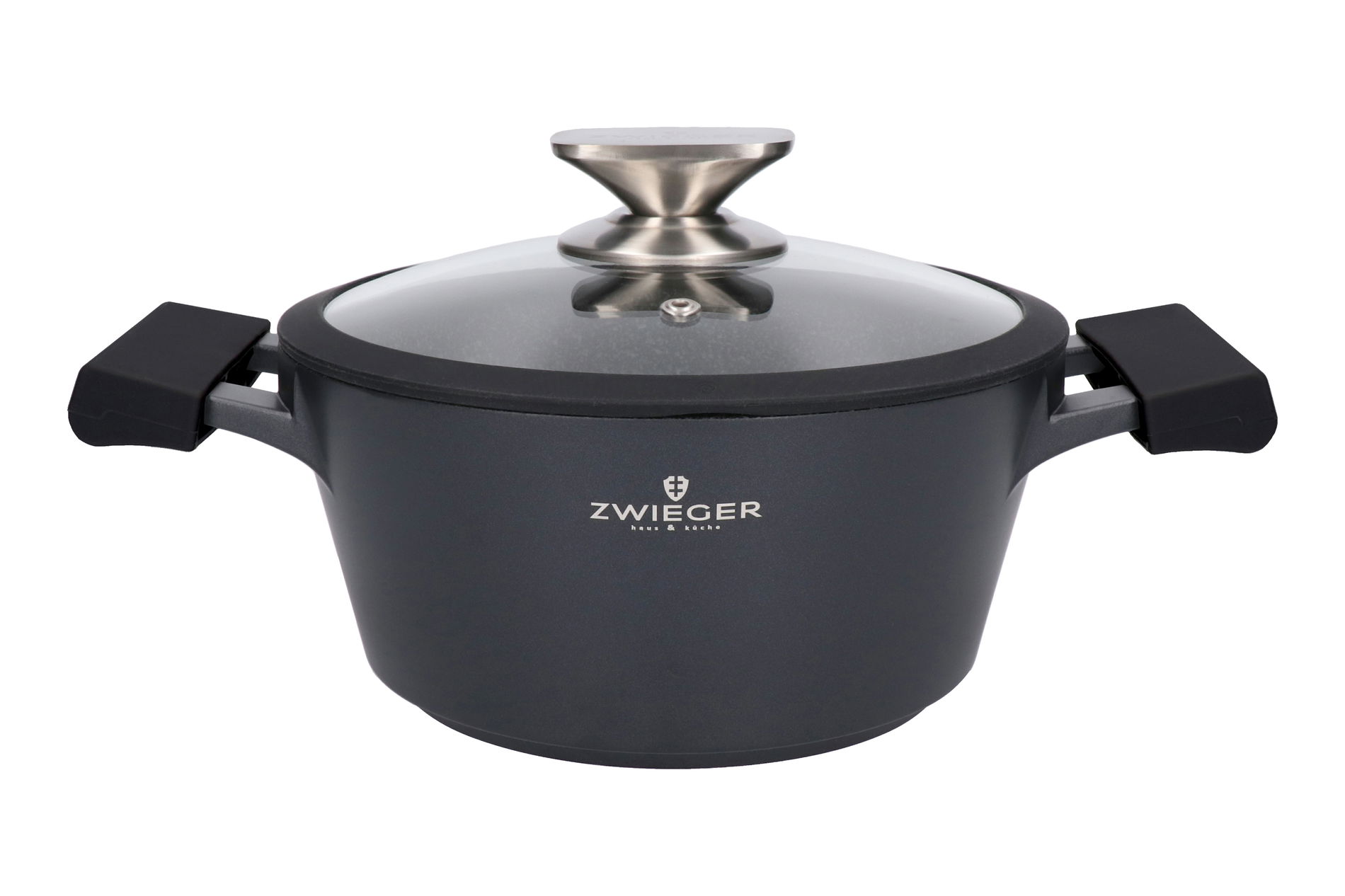 ZWIEGER Black Stone 2 l hliníkový hrnec s poklicí