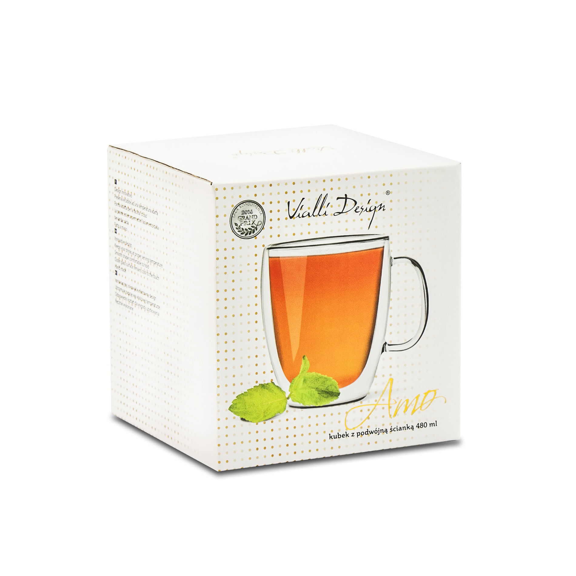 VIALLI DESIGN Amo Rad 480 ml - skleněný hrnek (sklenice) s dvojitou stěnou
