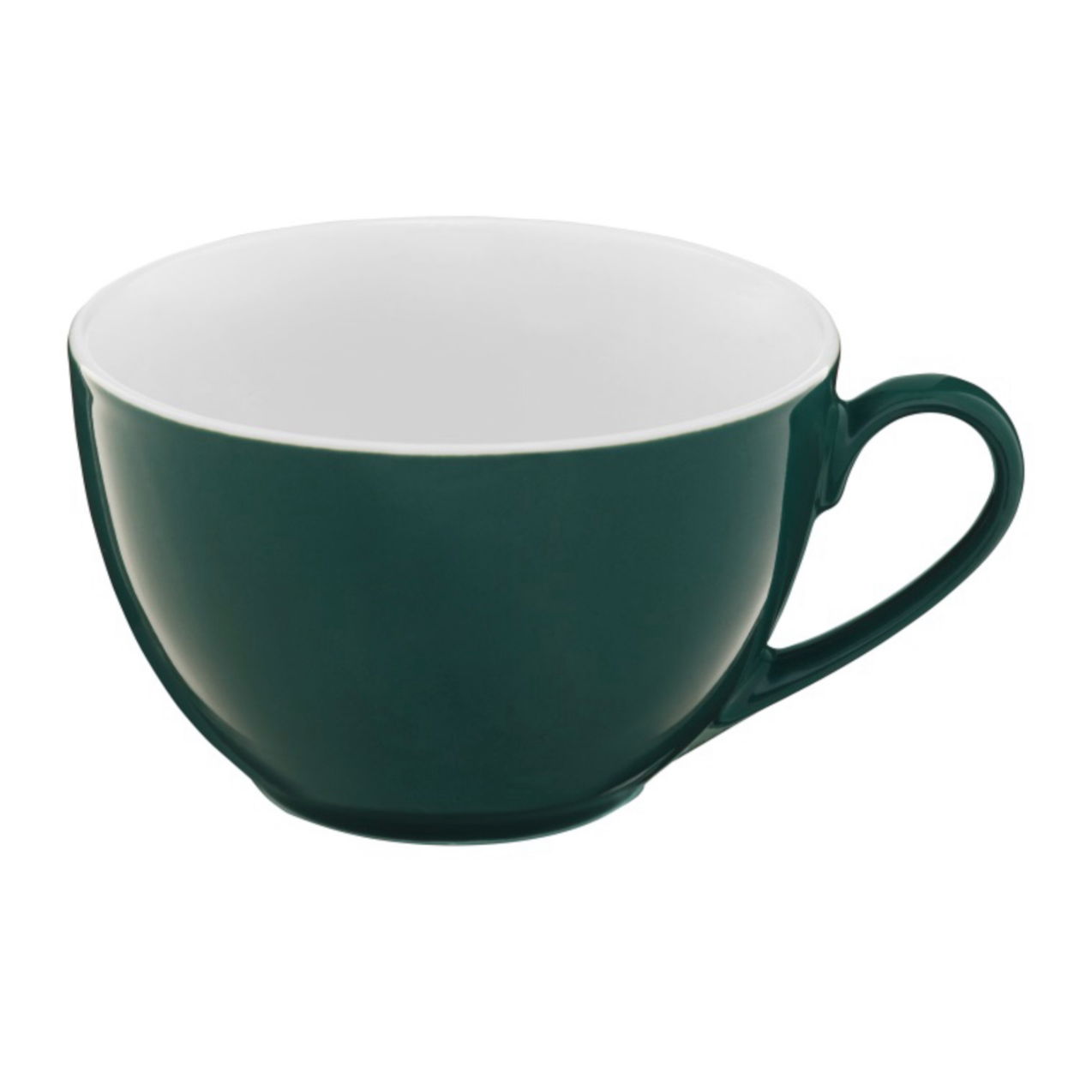 AMBITION Aura Green 220 ml tmavě zelený - porcelánový šálek na kávu a čaj
