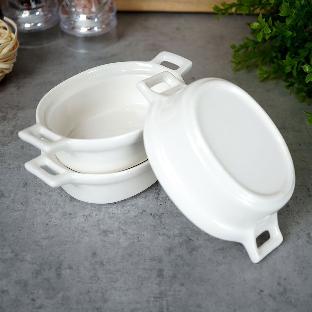 Naczynie żaroodporne do zapiekania porcelanowe EXCELLENT HOUSEWARE 120 ml 3 szt.