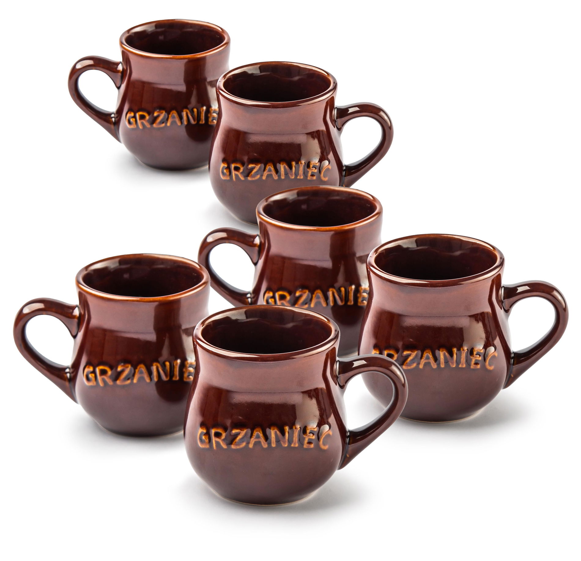 Hrnky na svařené víno keramické s nápisem 250 ml 6 ks.