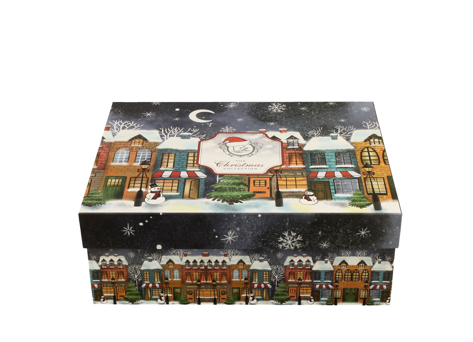 Vánoční šálky na espresso z porcelánu s podšálky DUO CHRISTMAS CITY 90 ml 2 ks.
