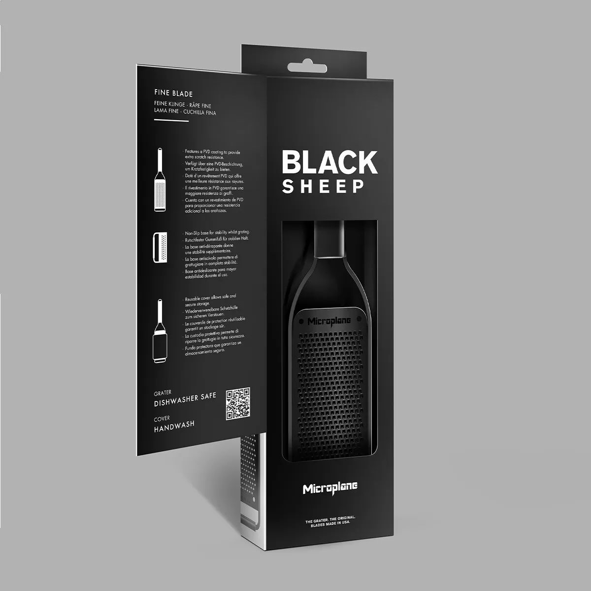 MICROPLANE Black Sheep Fine 30 cm - ruční kuchyňské struhadlo na citrusové plody a sýr z nerezové oceli