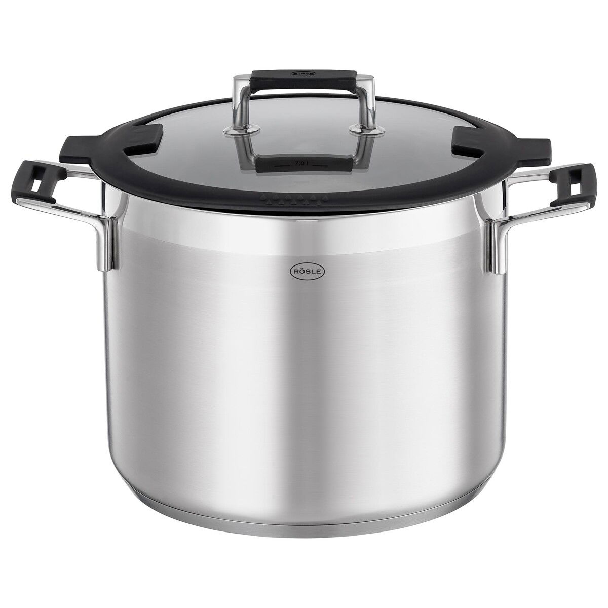 ROESLE Silence Pro 8,7 l - vysoký nerezový hrniec s pokrievkou na scedenie