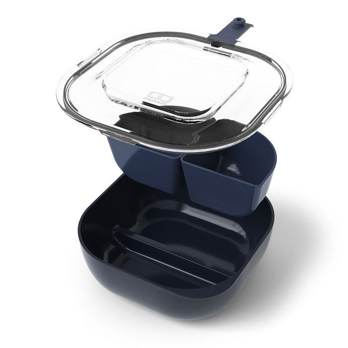 MONBENTO Gourmet Deep Denim - box na oběd / plastový box na snídani se dvěma nádobami