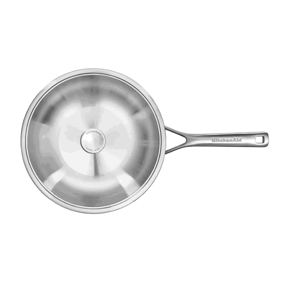 KITCHENAID Multi-Ply Nerezová oceľ 28 cm - oceľová panvica / wok s pokrievkou