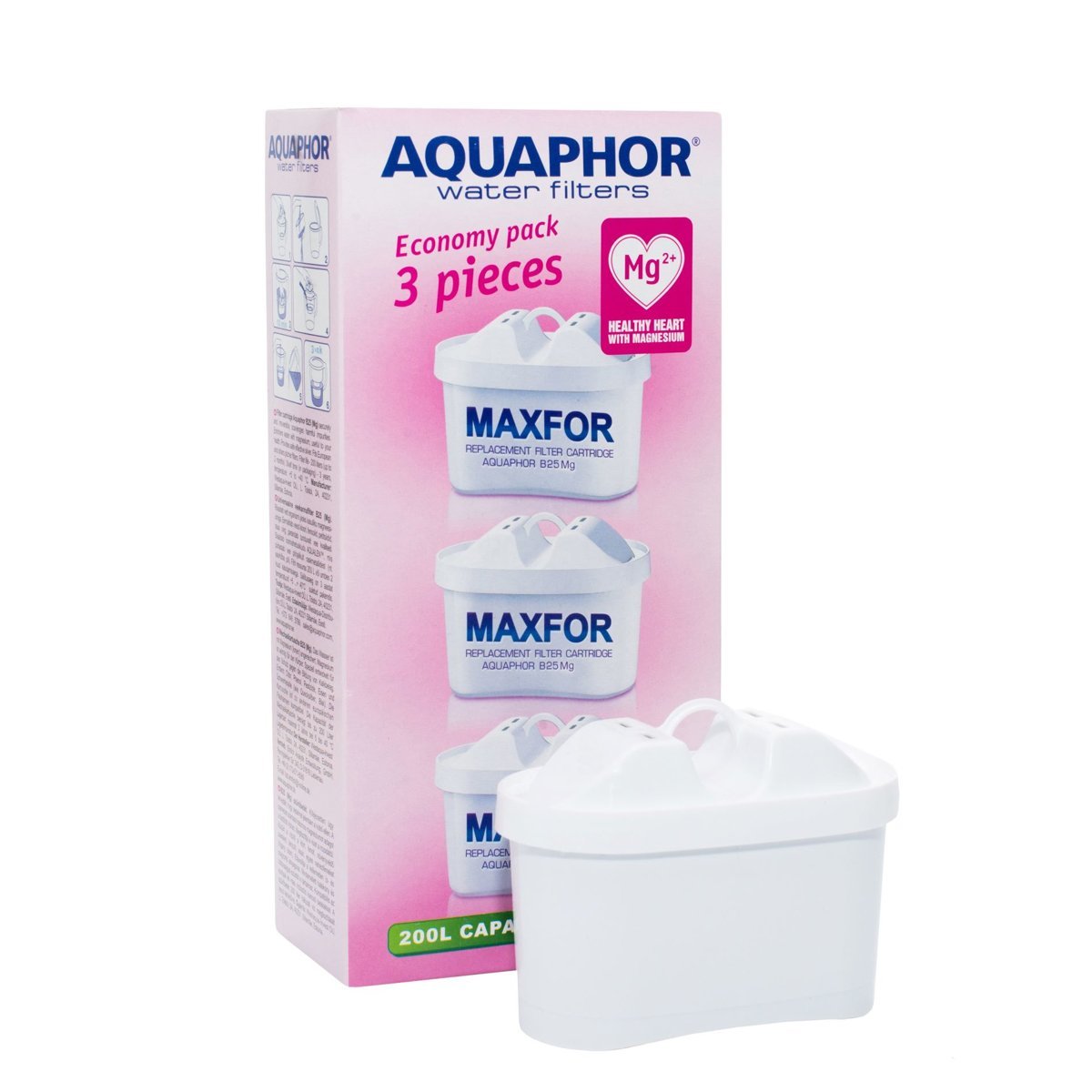 Komplet 3 wkładów / filtrów magnezowych do wody AQUAPHOR B25 MAXFOR Komplet 3 wkładów / filtrów magnezowych do wody AQUAPHOR B25 MAXFOR