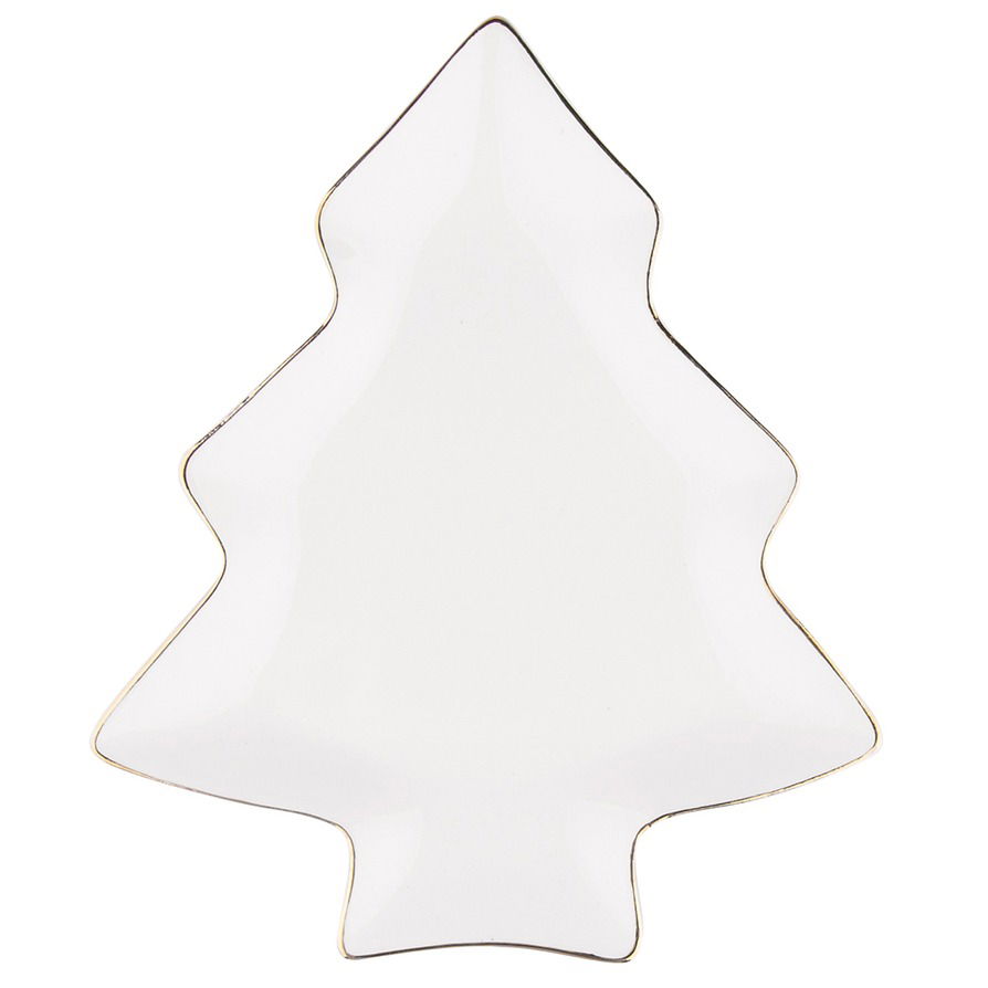Porcelánový tanier VIANOČNÝ STROMČEK 19,5 x 16,5 cm
