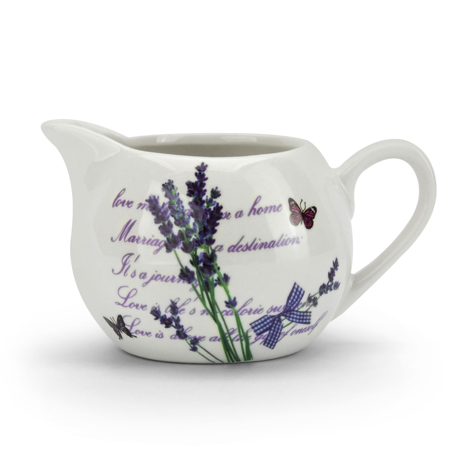 Porcelánová konvička na mléko LEVENDER bílá 230 ml