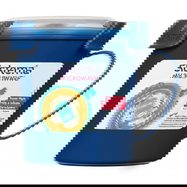 SISTEMA Microwave Medium Soup Mug Colour 0,65 l - lunch box / pojemnik na zupę do mikrofali SISTEMA Microwave Medium Soup Mug Colour 0,65 l - lunch box / pojemnik na zupę do mikrofali